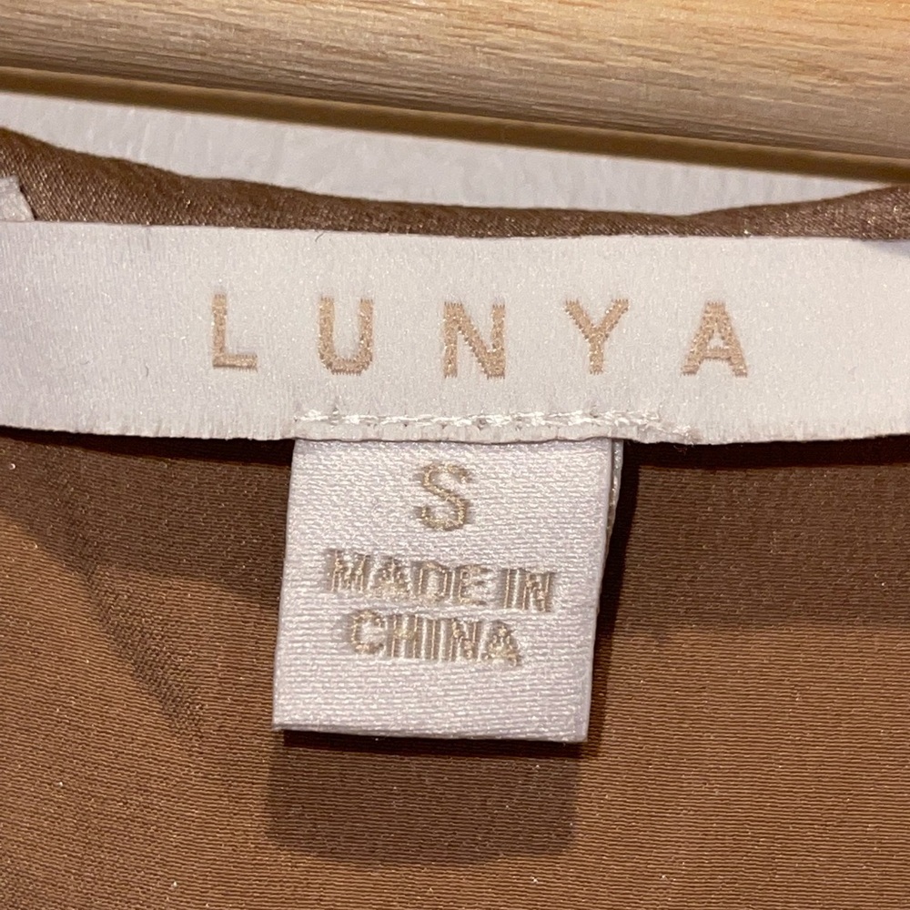 lunya Sleeveless Satin Tank Top in Taupe - Picture 2 of 5